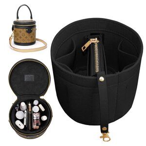 7435 Purse Organizer for Cannes Bag, Felt Bag Organizer Insert, Black